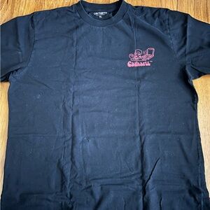 Rare Carhartt WIP Black Tee with red Pizza Graphic